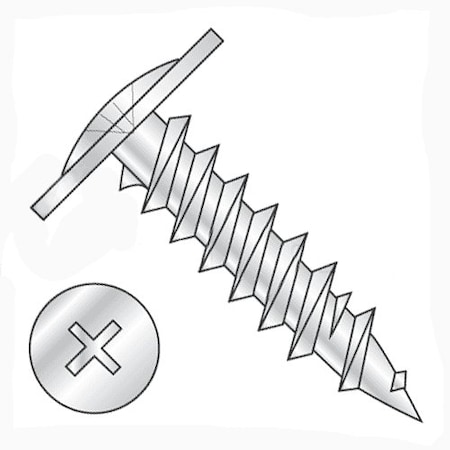 Drywall Screw, #8 X 1/2 In, Steel, Truss Head Phillips Drive, 6700 PK